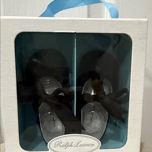 Ralph Lauren Elegant Black Baby Shoes